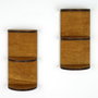 Hanah Home Raf259 Estantería de Pared de Nogal (2 Piezas)